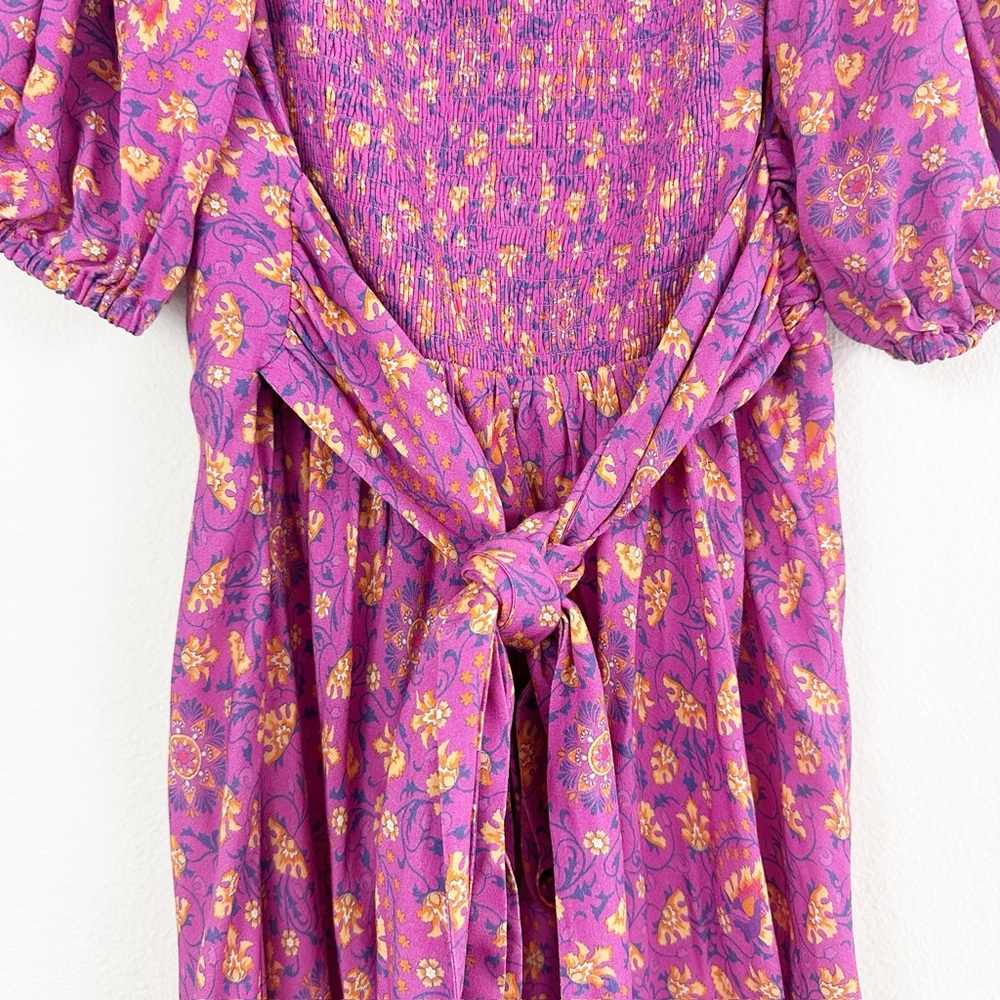 Spell Madame Peacock Sweetheart Mini Dress Boysenberry Size Large - Picture 9 of 12